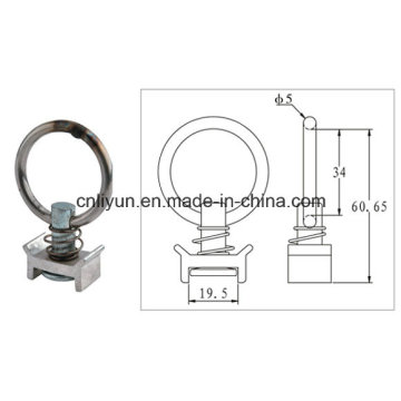 Single Stud Fitting W/Round Ring for Vehicle Transport Strap